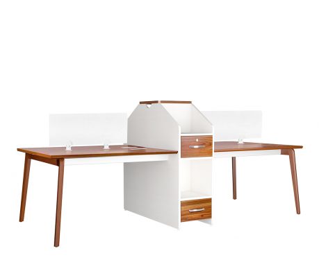 Písací stôl s pracovnými miestami pre 4 osoby EVOLUTIO B305-4